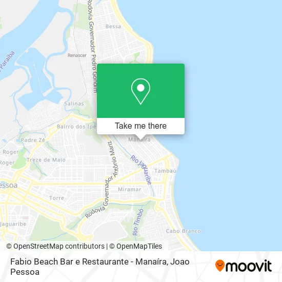 Fabio Beach Bar e Restaurante - Manaíra map