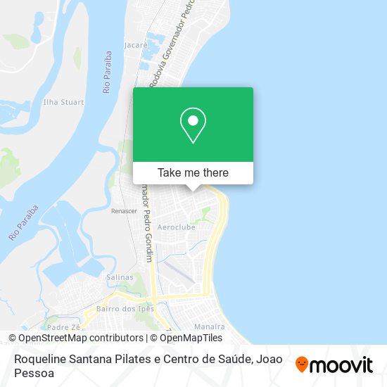 Mapa Roqueline Santana Pilates e Centro de Saúde