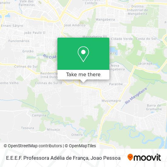E.E.E.F. Professora Adélia de França map