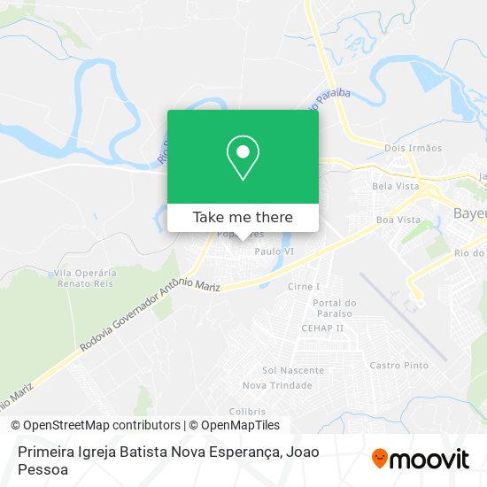 Primeira Igreja Batista Nova Esperança map
