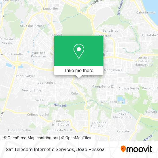 Mapa Sat Telecom Internet e Serviços