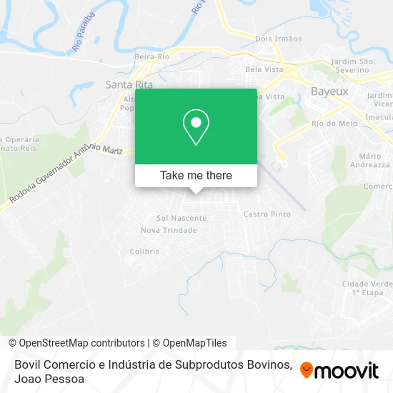 Bovil Comercio e Indústria de Subprodutos Bovinos map