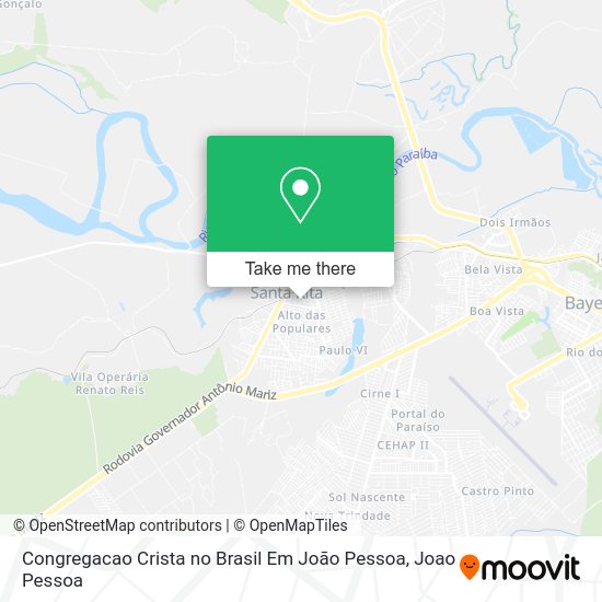Congregacao Crista no Brasil Em João Pessoa map