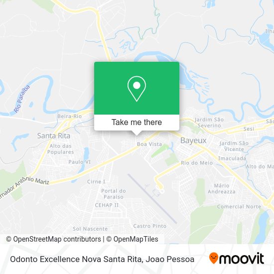 Odonto Excellence Nova Santa Rita map