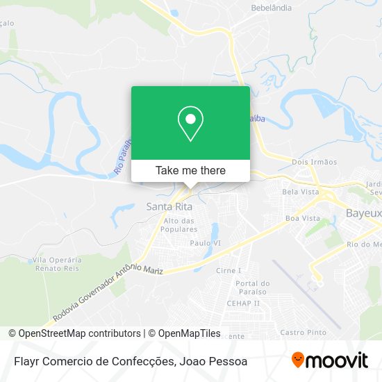 Flayr Comercio de Confecções map