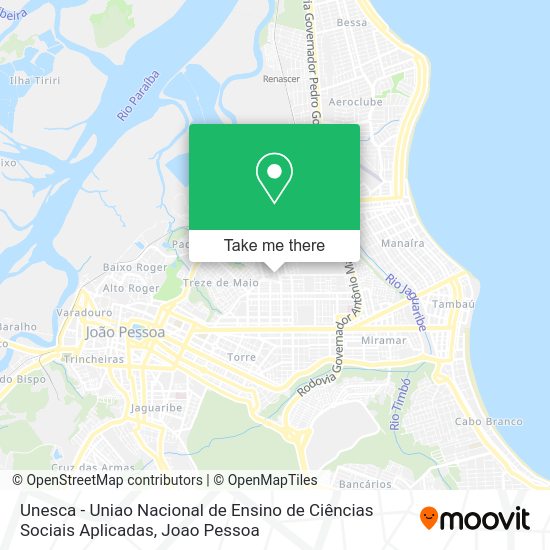 Unesca - Uniao Nacional de Ensino de Ciências Sociais Aplicadas map