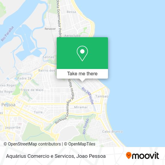 Aquárius Comercio e Servicos map