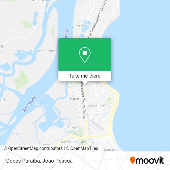 Doces Paraíba map