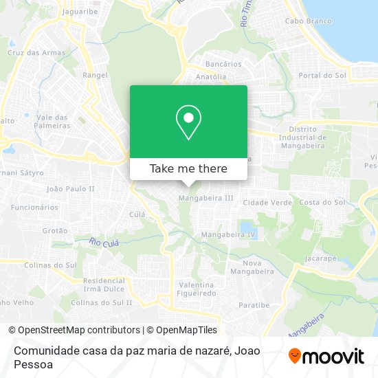 Comunidade casa da paz maria de nazaré map