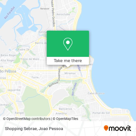 Shopping Sebrae map