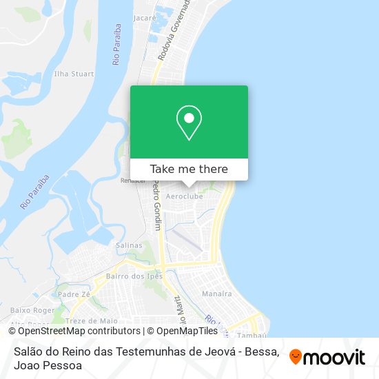 Salão do Reino das Testemunhas de Jeová - Bessa map