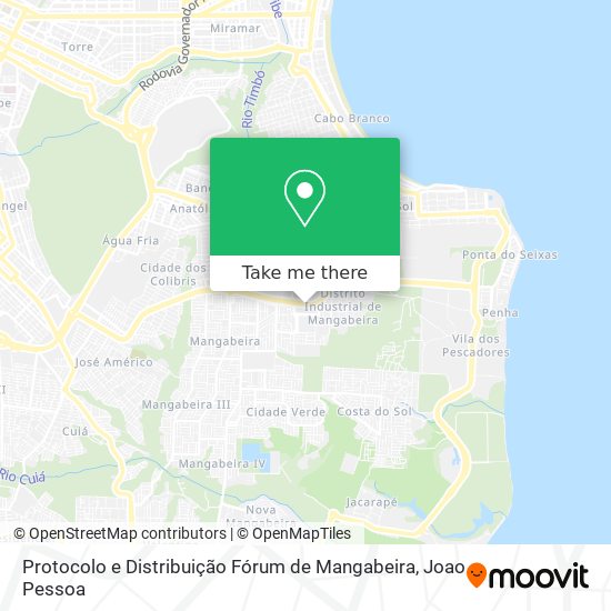 Protocolo e Distribuição Fórum de Mangabeira map