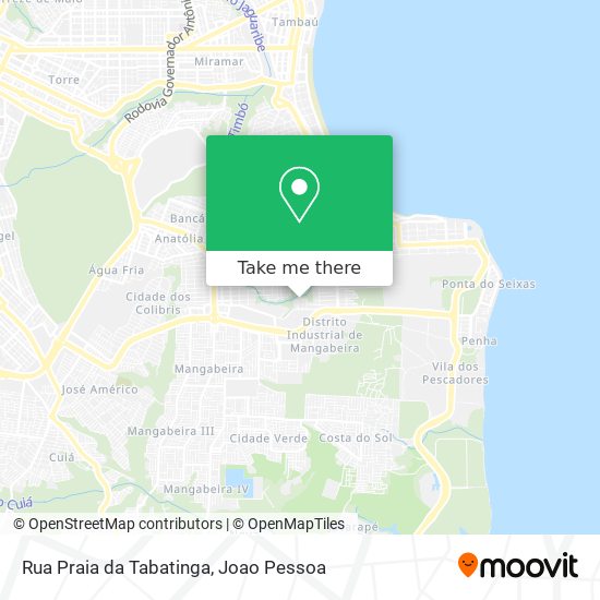 Rua Praia da Tabatinga map