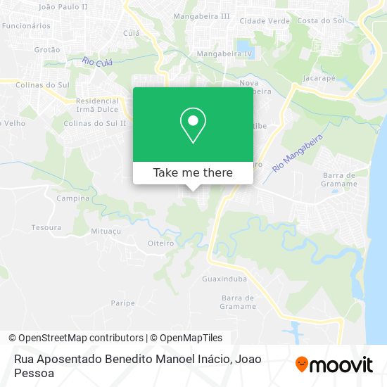 Mapa Rua Aposentado Benedito Manoel Inácio