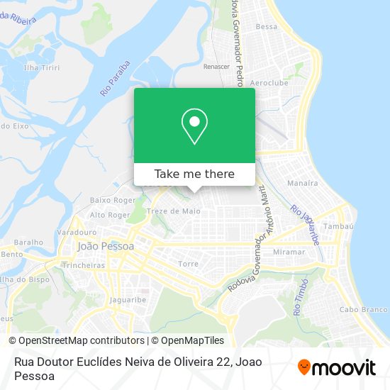 Rua Doutor Euclídes Neiva de Oliveira 22 map