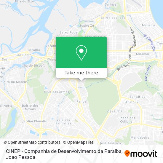 CINEP - Companhia de Desenvolvimento da Paraíba map