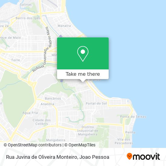 Mapa Rua Juvina de Oliveira Monteiro