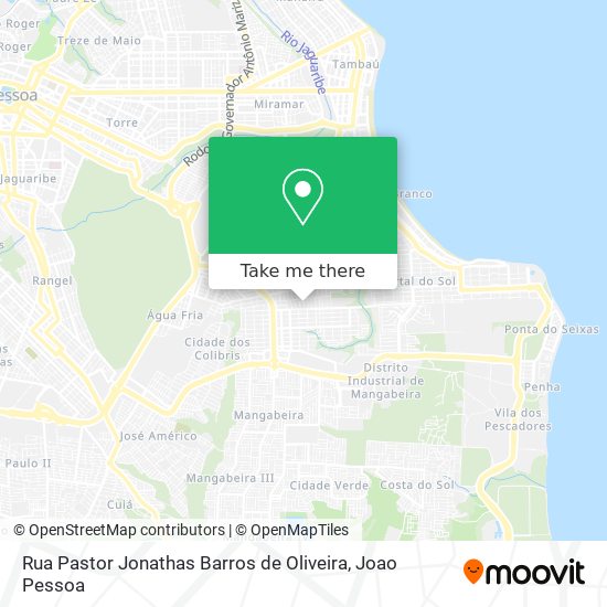 Rua Pastor Jonathas Barros de Oliveira map