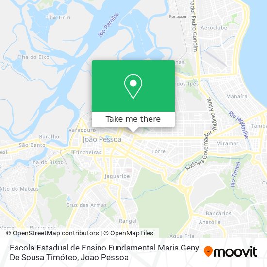 Mapa Escola Estadual de Ensino Fundamental Maria Geny De Sousa Timóteo