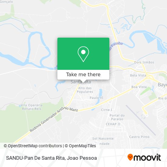 SANDU-Pan De Santa Rita map