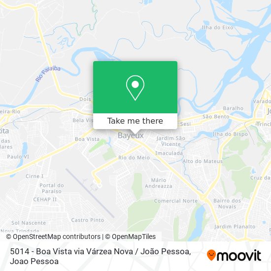 5014 - Boa Vista via Várzea Nova / João Pessoa map