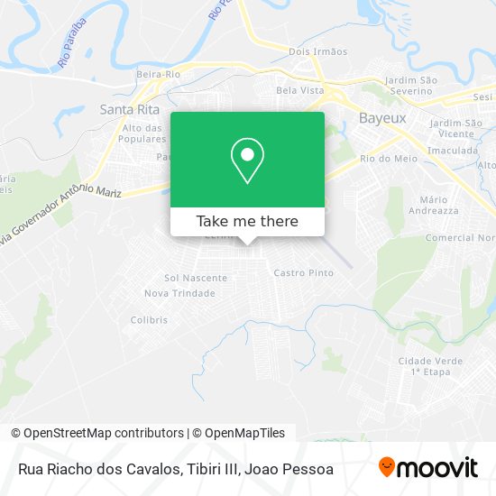Rua Riacho dos Cavalos, Tibiri III map