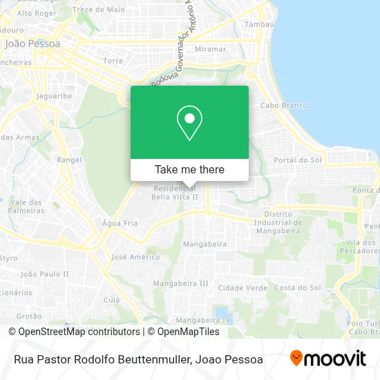 Rua Pastor Rodolfo Beuttenmuller map