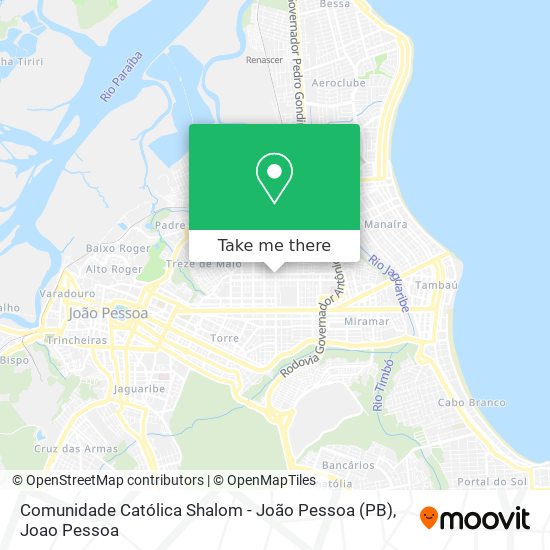 Comunidade Católica Shalom - João Pessoa (PB) map
