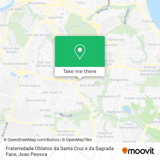 Mapa Fraternidade Oblatos da Santa Cruz e da Sagrada Face