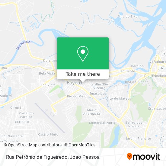 Mapa Rua Petrônio de Figueiredo