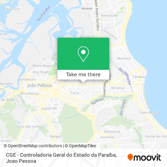 CGE - Controladoria Geral do Estado da Paraíba map