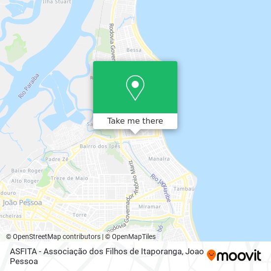 Mapa ASFITA - Associação dos Filhos de Itaporanga