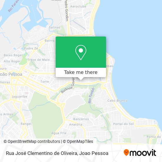 Mapa Rua José Clementino de Oliveira