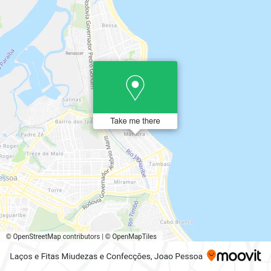 Laços e Fitas Miudezas e Confecções map