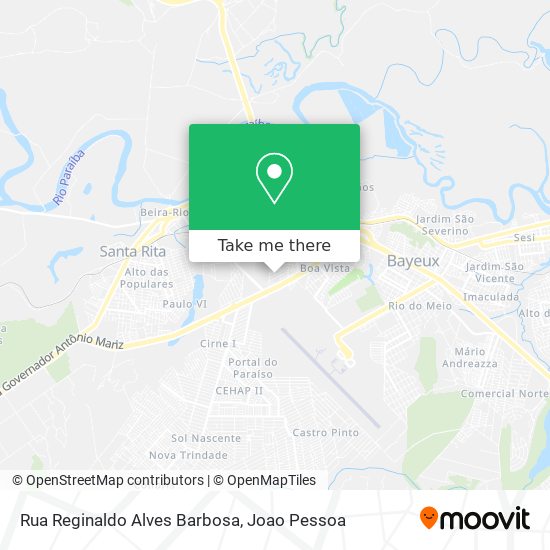 Rua Reginaldo Alves Barbosa map