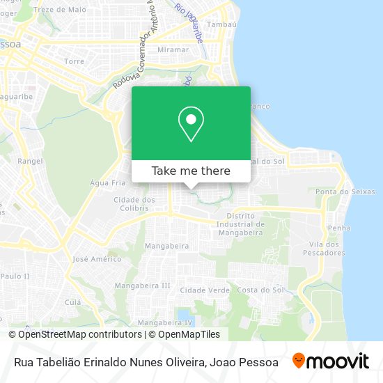 Mapa Rua Tabelião Erinaldo Nunes Oliveira