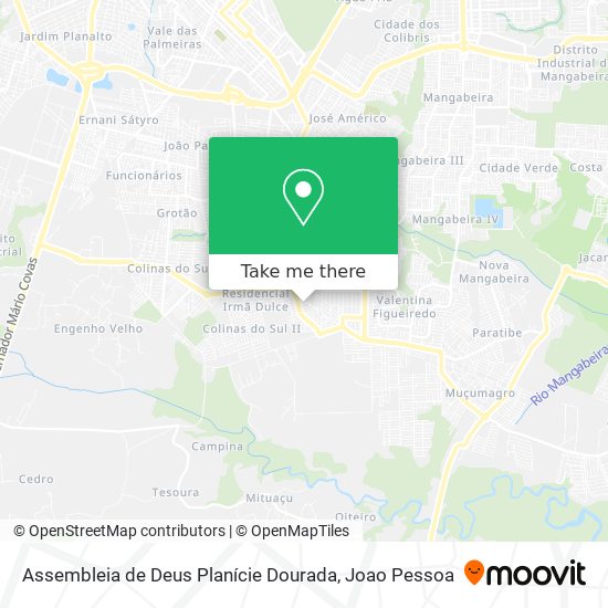 Assembleia de Deus Planície Dourada map