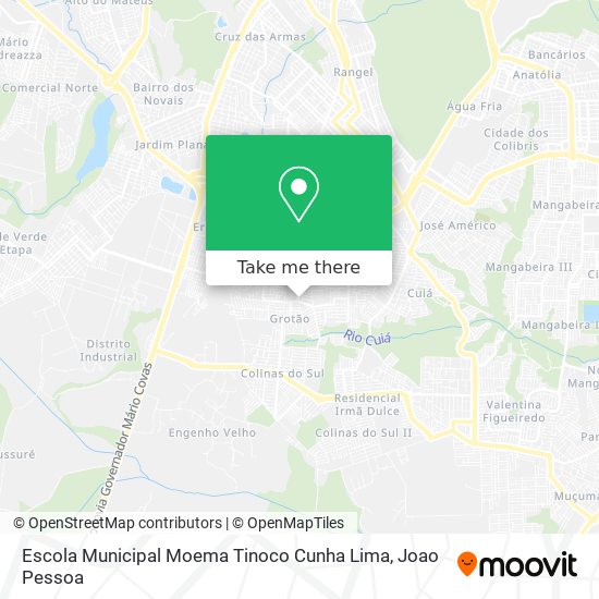 Mapa Escola Municipal Moema Tinoco Cunha Lima