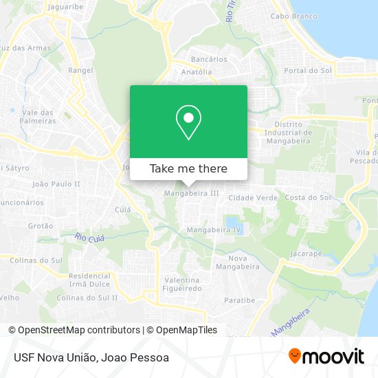 USF Nova União map