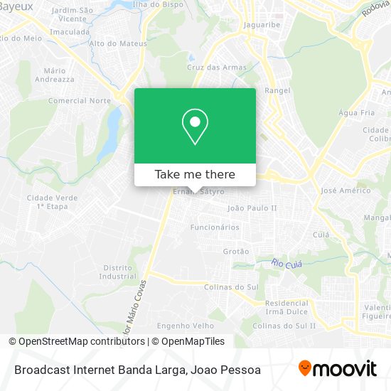 Broadcast Internet Banda Larga map