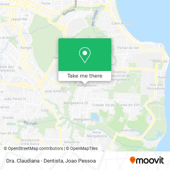 Dra. Claudiana - Dentista map