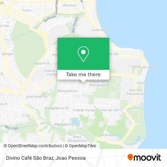 Mapa Divino Café São Braz