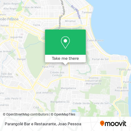 Mapa Parangolé Bar e Restaurante
