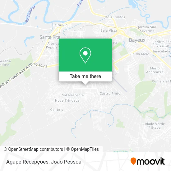 Ágape Recepções map