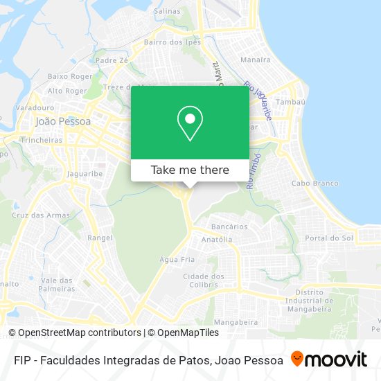 FIP - Faculdades Integradas de Patos map