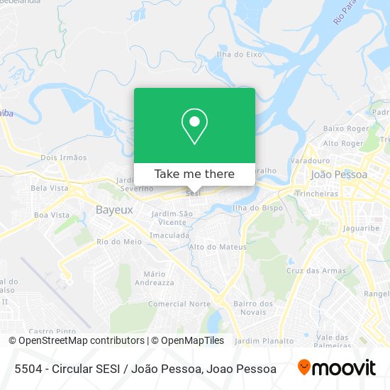 5504 - Circular SESI / João Pessoa map