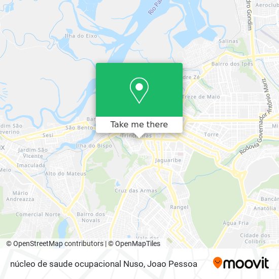núcleo de saude ocupacional Nuso map