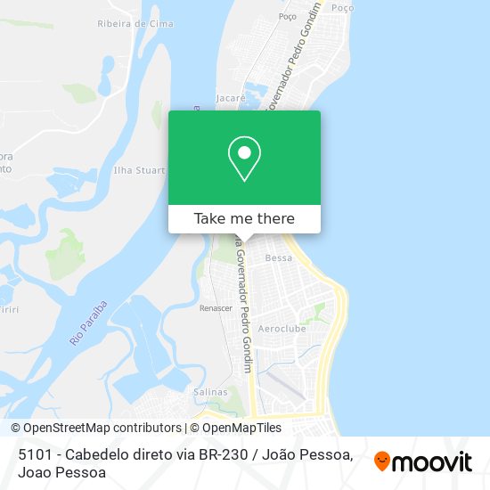 5101 - Cabedelo direto via BR-230 / João Pessoa map
