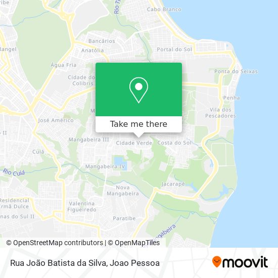 Mapa Rua João Batista da Silva