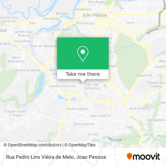 Mapa Rua Pedro Lins Viêira de Melo